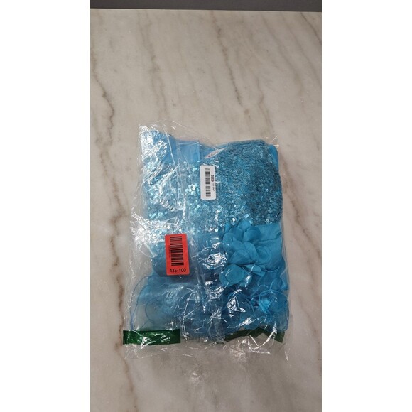 NWT Acecharming Blue Sleeveless Round Neck Back Zipper Girl's Dress Size M - Picture 7 of 7